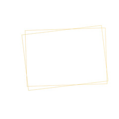 Golden frame transparent 