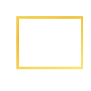 Golden frame with thick borders transparent png background 