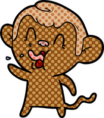 crazy cartoon monkey