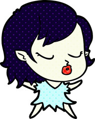 cute cartoon vampire girl