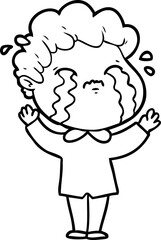 cartoon man crying
