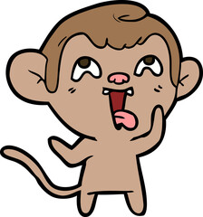 Fototapeta premium crazy cartoon monkey