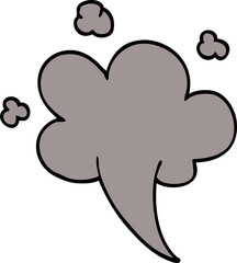cartoon doodle whooshing cloud