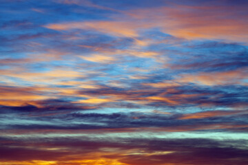 Fototapeta premium Sunset sky over the sea