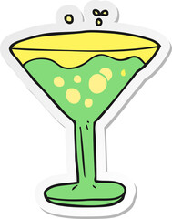 sticker of a cartoon cocktail