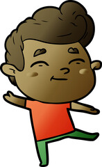 happy cartoon man