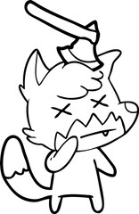 cartoon dead fox