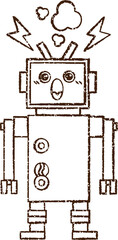 Robot Charcoal Drawing