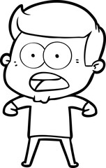 cartoon shocked man