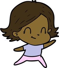 cartoon friendly girl