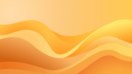Yellow abstract wave background presentation template