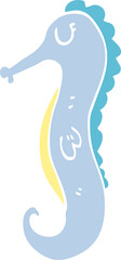 cartoon doodle sea horse