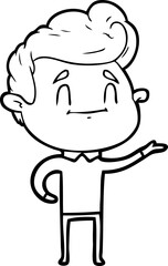 Obraz premium happy cartoon man