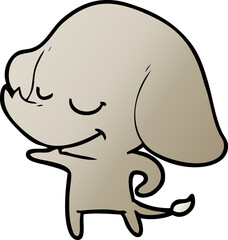 cartoon smiling elephant