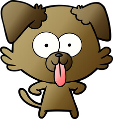 cartoon dog with tongue sticking out