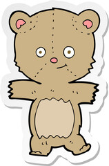 sticker of a cartoon teddy bear