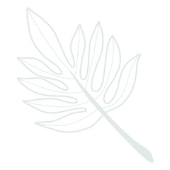 Line art leaf 