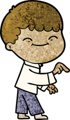 cartoon happy boy