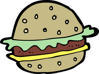 cartoon hamburger