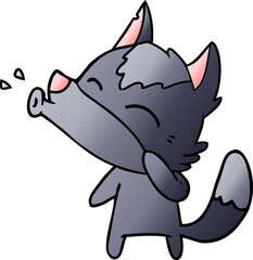 howling wolf cartoon