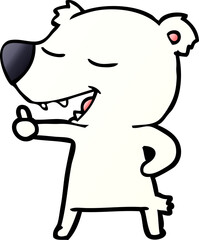 happy polar bear cartoon