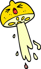 cartoon doodle squirting lemon