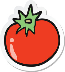 sticker of a cartoon tomato