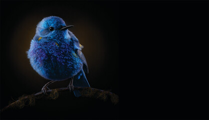 blue bird on a branch