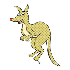 freehand drawn cartoon kangaroo