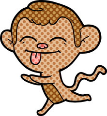 funny cartoon monkey running