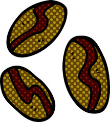 cartoon doodle of coffee beans