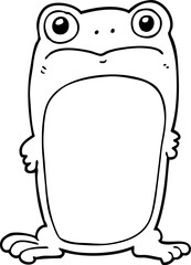 cartoon staring frog