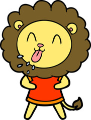happy cartoon lion