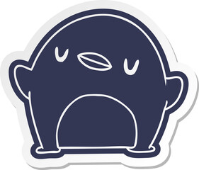 cartoon sticker kawaii of a cute penguin