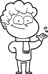 cartoon happy man