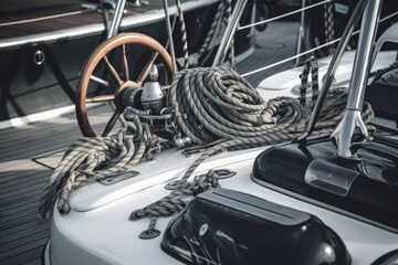 ropes on a sailboat,ai generative