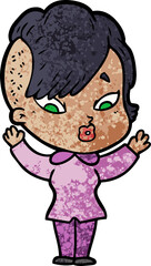 cartoon surprised girl