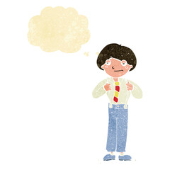 cartoon man wearing braces with thought bubble