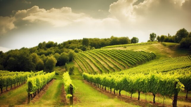 vineyard in region, ai genrative