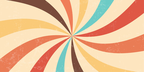Abstract retro rays grunge background. Vector illustration