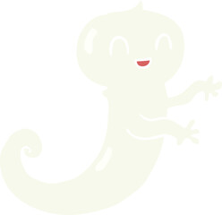flat color illustration of ghost