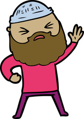 cartoon man with beard
