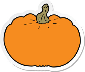 sticker of a cartoon pumpkin