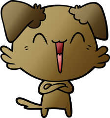 happy little dog cartoon