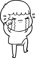 cartoon man crying