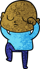 cartoon bald man