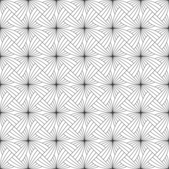 Fototapeta premium Interwoven geometric seamless pattern with curve line