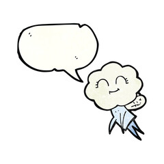 freehand speech bubble textured cartoon magical creature