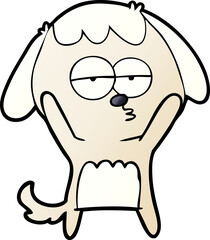 cartoon bored dog