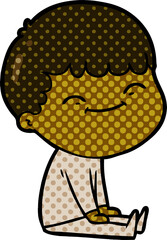 cartoon happy boy